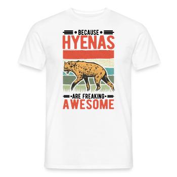 Hyène Cadeau Terre Loup Hyène - T-shirt homme - blanc - Devant - AI Model Male 178 dark (178cm)
