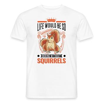 Squirrel Gift Squirrel Grey Squirrel - Men's T-Shirt - white - Front - AI Model Male 178 dark (178cm)