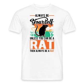 Rat Gift Domestic Rat Rat Owner - Men's T-Shirt - white - Front - AI Model Male 178 dark (178cm)