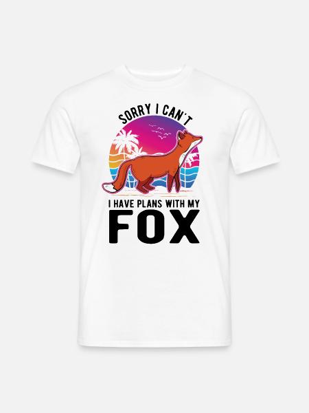 Jeg kan ikke jeg har planer med Fox Fuchs - T-skjorte herre - hvit