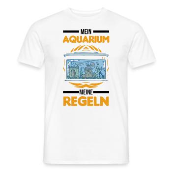 Mein Aquarium Meine Regeln Aquaristik Aquarist - Männer T-Shirt - Weiß - Vorne - AI Model Male 178 dark (178cm)