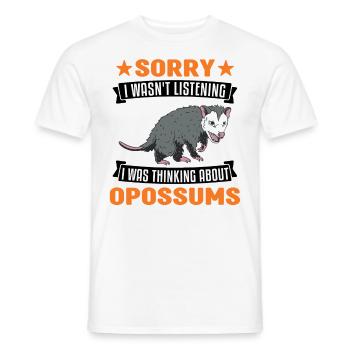 Opossum Gift Possum Pouch Rat - Men's T-Shirt - white - Front - AI Model Male 178 dark (178cm)