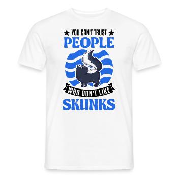 Amateurs de mouffette - T-shirt homme - blanc - Devant - AI Model Male 178 dark (178cm)