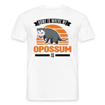 Home is where my Opossum is Possum Beutelratte - Männer T-Shirt - Weiß - Vorne - AI Model Male 178 dark (178cm)