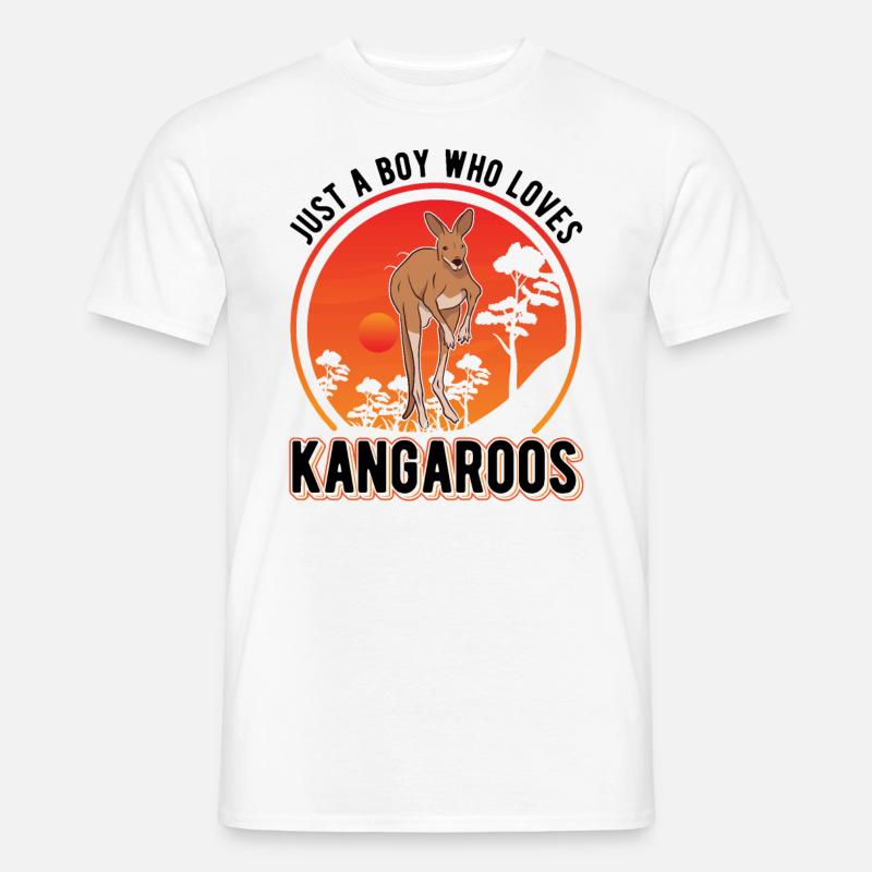 Australisches Känguru Junge Kangaroo - Männer T-Shirt - Weiß
