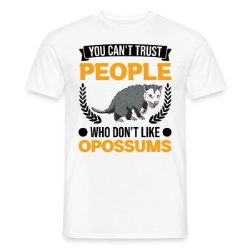 Opossum Gift Possum Pouch Rat - Men's T-Shirt - white - Front - AI Model Male 178 dark (178cm)