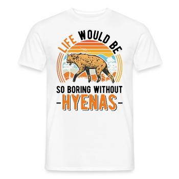 Hyène Cadeau Terre Loup Hyène - T-shirt homme - blanc - Devant - AI Model Male 178 dark (178cm)