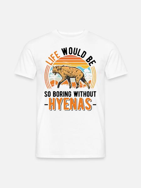 Hyäne Geschenk Erdwolf Hyena - Männer T-Shirt - Weiß
