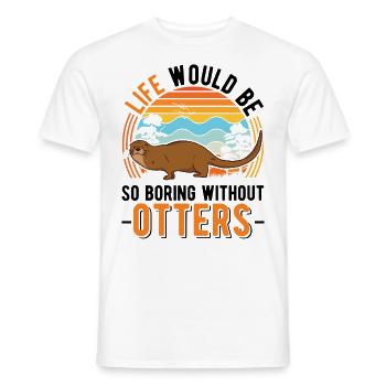 Otter Gift Otter Sea Otter - Men's T-Shirt - white - Front - AI Model Male 178 dark (178cm)