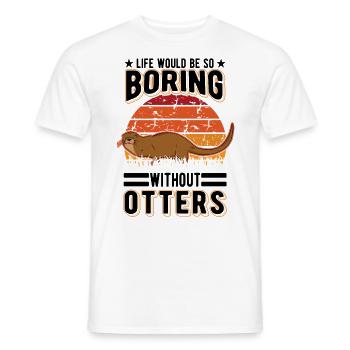 Otter Gift Otter Sea Otter - Men's T-Shirt - white - Front - AI Model Male 178 dark (178cm)