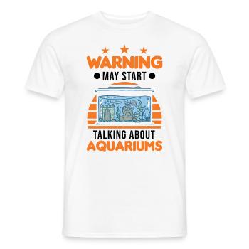 Warning Aquarium Aquaristics Aquarist Aquarist - Men's T-Shirt - white - Front - AI Model Male 178 dark (178cm)