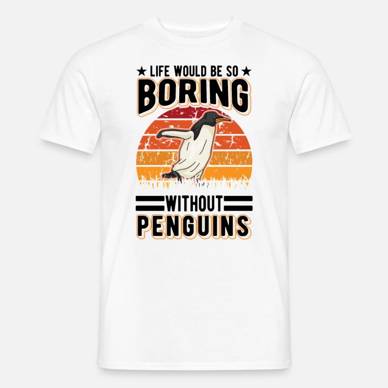 Pinguin Geschenk Penguin - Männer T-Shirt - Weiß