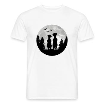 Meerkat Moon Meerkat - Men's T-Shirt - white - Front - AI Model Male 178 dark (178cm)
