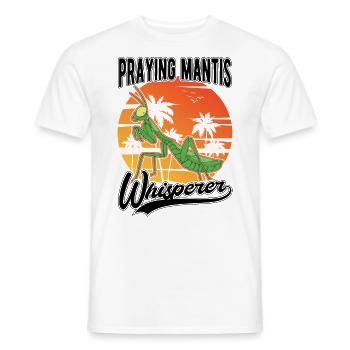 Praying Mantis Whisperer Manti's Mantis - Men's T-Shirt - white - Front - AI Model Male 178 dark (178cm)