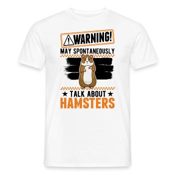 Warnung Hamster Hamsterrad Goldhamster - Männer T-Shirt - Weiß - Vorne - AI Model Male 178 dark (178cm)