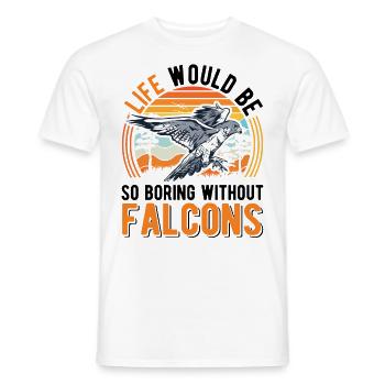 Falkner Geschenk Falke Falknerei Turmfalke - Männer T-Shirt - Weiß - Vorne - AI Model Male 178 dark (178cm)