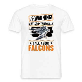 Warning Falcon falconer Falconry Kestrel - Men's T-Shirt - white - Front - AI Model Male 178 dark (178cm)