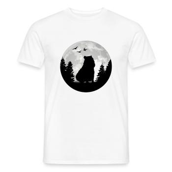 Capybara Lune Capybara - T-shirt homme - blanc - Devant - AI Model Male 178 dark (178cm)