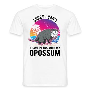 Opossum Geschenk Possum Beutelratte - Männer T-Shirt - Weiß - Vorne - AI Model Male 178 dark (178cm)