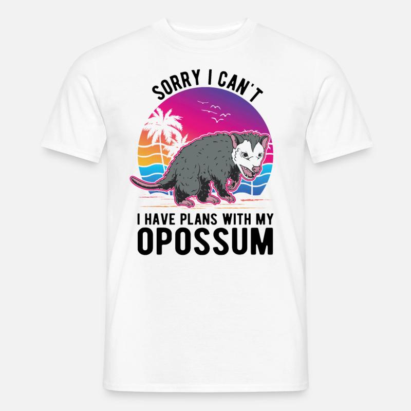 Opossum Geschenk Possum Beutelratte - Männer T-Shirt - Weiß