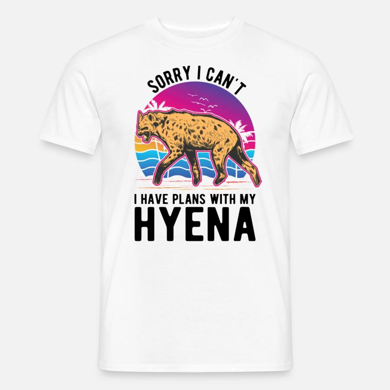 Hyäne Geschenk Erdwolf Hyena - Männer T-Shirt - Weiß