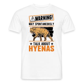 Peut parler spontanément de Hyènes Hyène - T-shirt homme - blanc - Devant - AI Model Male 178 dark (178cm)