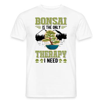 Le bonsaï est la seule thérapie dont j’ai besoin - T-shirt homme - blanc - Devant - AI Model Male 178 dark (178cm)