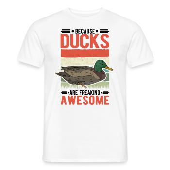 Canard Cadeau Éleveur de Canard - T-shirt homme - blanc - Devant - AI Model Male 178 dark (178cm)
