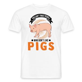 Cadeau cochon Fermier Cochons - T-shirt homme - blanc - Devant - AI Model Male 178 dark (178cm)