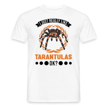 J’aime vraiment Tarantulas ok Tarantula - T-shirt homme - blanc - Devant - AI Model Male 178 dark (178cm)