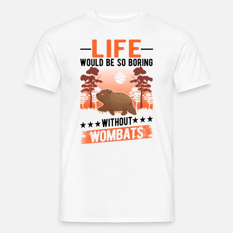 Australischer Wombat - Männer T-Shirt - Weiß