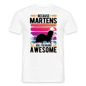 Parce que les Martens sont des Marder géniaux - T-shirt homme - blanc - Devant - AI Model Male 178 dark (178cm)