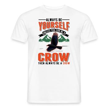 Crow Raven Raven Crow Keeping Crow Breeder - Men's T-Shirt - white - Front - AI Model Male 178 dark (178cm)