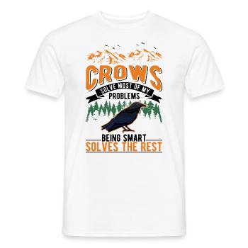 Crow Raven Raven Crow Keeping Crow Breeder - Men's T-Shirt - white - Front - AI Model Male 178 dark (178cm)