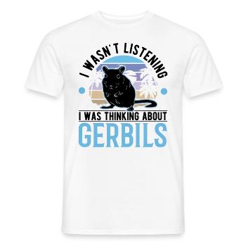 Gerbil Racing Rat Gerbil - Men's T-Shirt - white - Front - AI Model Male 178 dark (178cm)