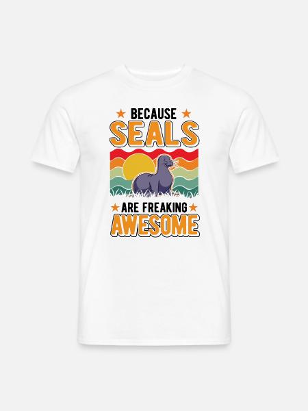 Robbe Gift Sea Lion - Men's T-Shirt - white