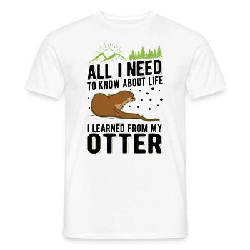Loutre Cadeau Loutre Loutre Loutre Loutre de mer - T-shirt homme - blanc - Devant - AI Model Male 178 dark (178cm)