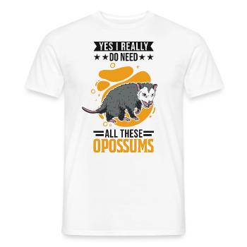 Opossum Cadeau Marsupial Opossum - T-shirt homme - blanc - Devant - AI Model Male 178 dark (178cm)