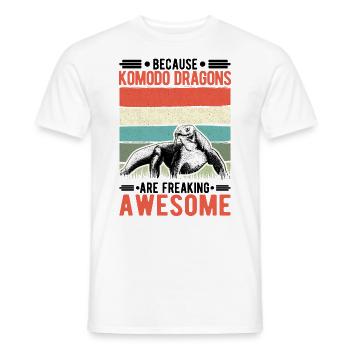 Parce que les dragons de Komodo sont géniaux - T-shirt homme - blanc - Devant - AI Model Male 178 dark (178cm)