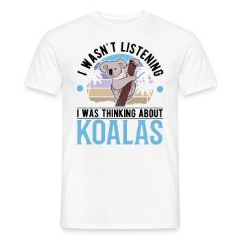 Amoureux des koalas Ours koala - T-shirt homme - blanc - Devant - AI Model Male 178 dark (178cm)