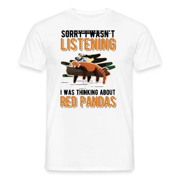 Panda roux Cadeau Panda roux - T-shirt homme - blanc - Devant - AI Model Male 178 dark (178cm)