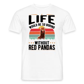 Cadeau panda roux - T-shirt homme - blanc - Devant - AI Model Male 178 dark (178cm)