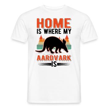 La maison est l’endroit où mon Aardvark est Erdferkel - T-shirt homme - blanc - Devant - AI Model Male 178 dark (178cm)