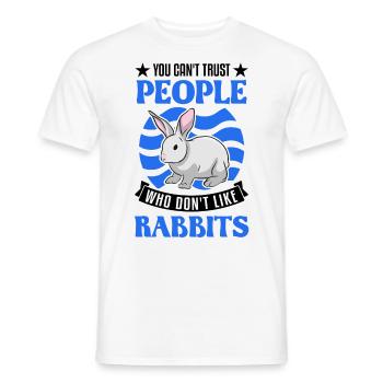 Rabbit Rabbit Rabbit - Men's T-Shirt - white - Front - AI Model Male 178 dark (178cm)