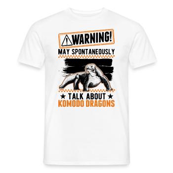 Warnung Komodowaran Waran Komododrache - Männer T-Shirt - Weiß - Vorne - AI Model Male 178 dark (178cm)