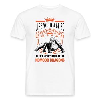 Komodowaran Geschenk Komodo Dragon Waran - Männer T-Shirt - Weiß - Vorne - AI Model Male 178 dark (178cm)