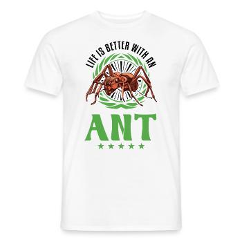 Life is better with an Ant ant Farm Ants - Men's T-Shirt - white - Front - AI Model Male 178 dark (178cm)