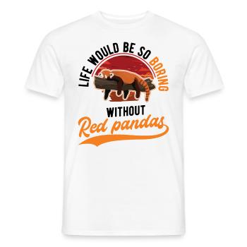 Cadeau Red Panda - T-shirt homme - blanc - Devant - AI Model Male 178 dark (178cm)