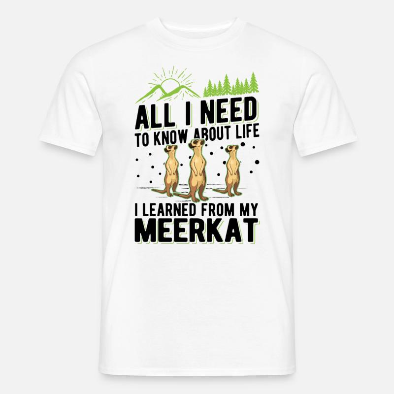Erdmännchen Meerkat - Männer T-Shirt - Weiß