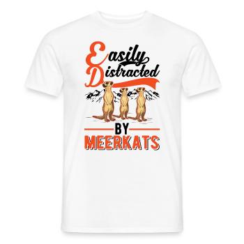 Meerkat Gift Meerkat - Men's T-Shirt - white - Front - AI Model Male 178 dark (178cm)